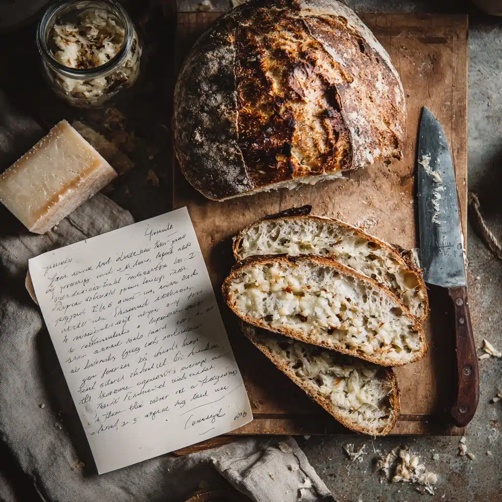 Cheese Sourdough Bread Guide: 5-Star Flavor, Easy Method, Perfect Crust 9 cheese sourdough bread recipe card layout with sliced loaf