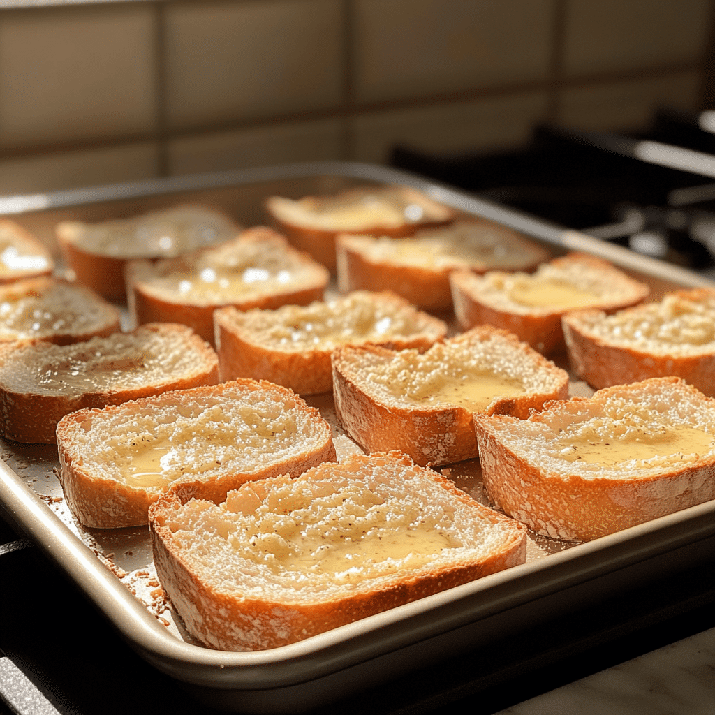Garlic Sourdough Toast Recipe: 1 Perfectly Bold, Irresistible Bite 8 Sourdough bread slices topped with garlic butter