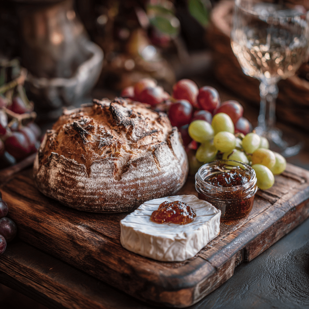 Izzio Sourdough Bread Review: 5 Honest Truths You Need To Know 9 Sourdough board with brie, fig jam, grapes, and Izzio bread slices