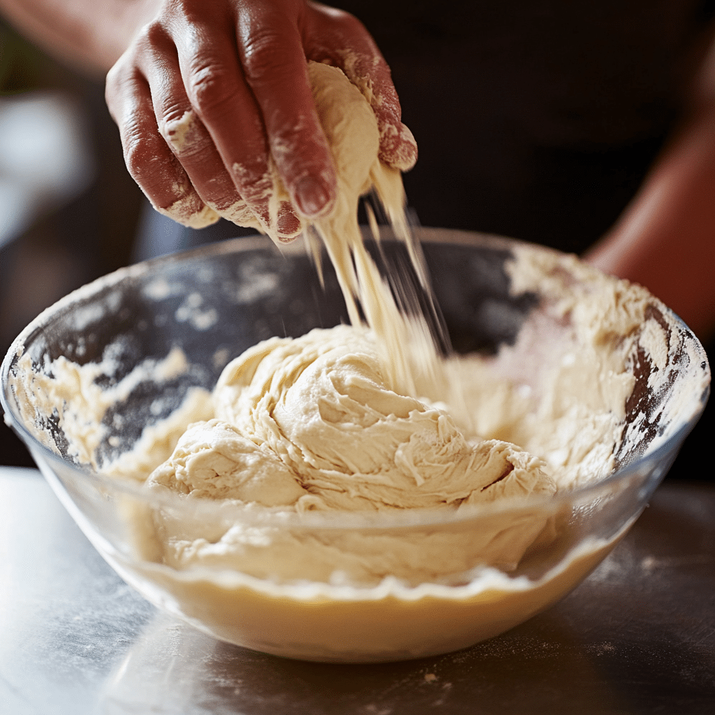 Low FODMAP Sourdough Bread: 5 Powerful Tips for Delicious Relief 8 mixing low FODMAP sourdough dough