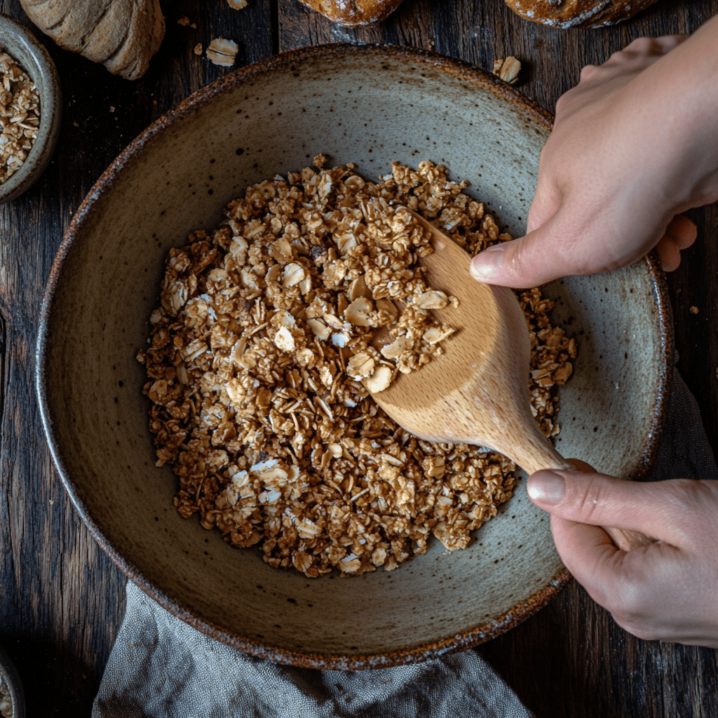 Sourdough Express Fairbanks AK – 1 Café, 1 Recipe & Wild Flavor 8 mixing sourdough discard into granola