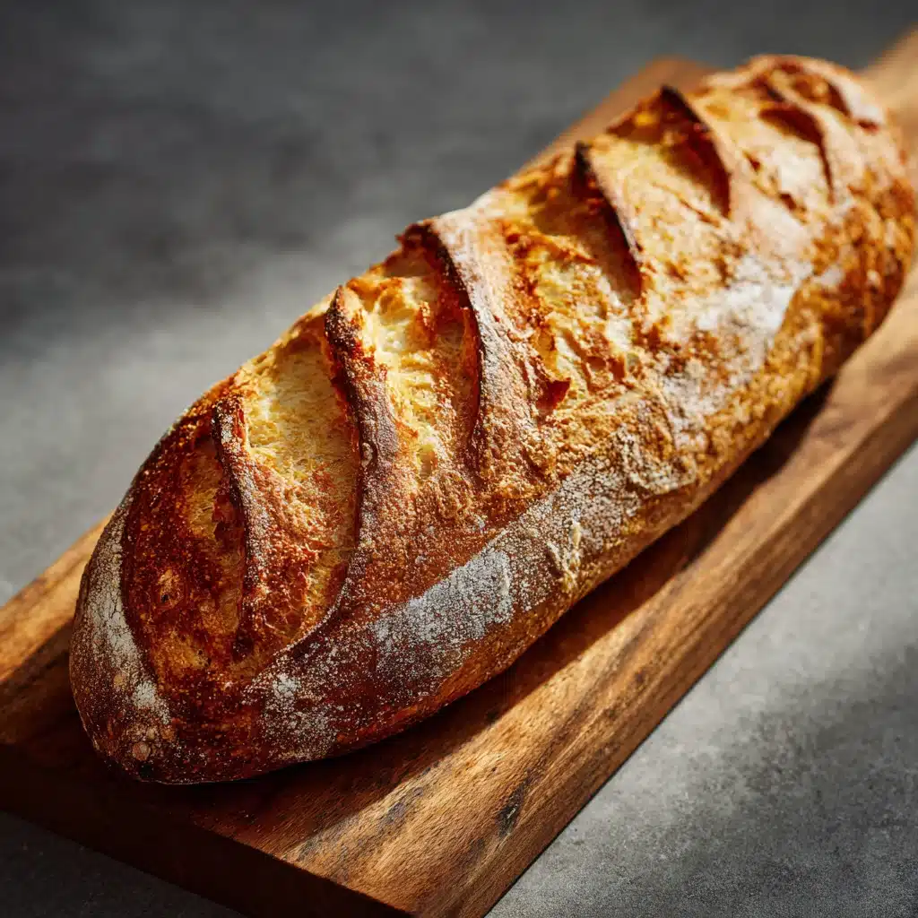 Sourdough baguette recipe with crisp crust