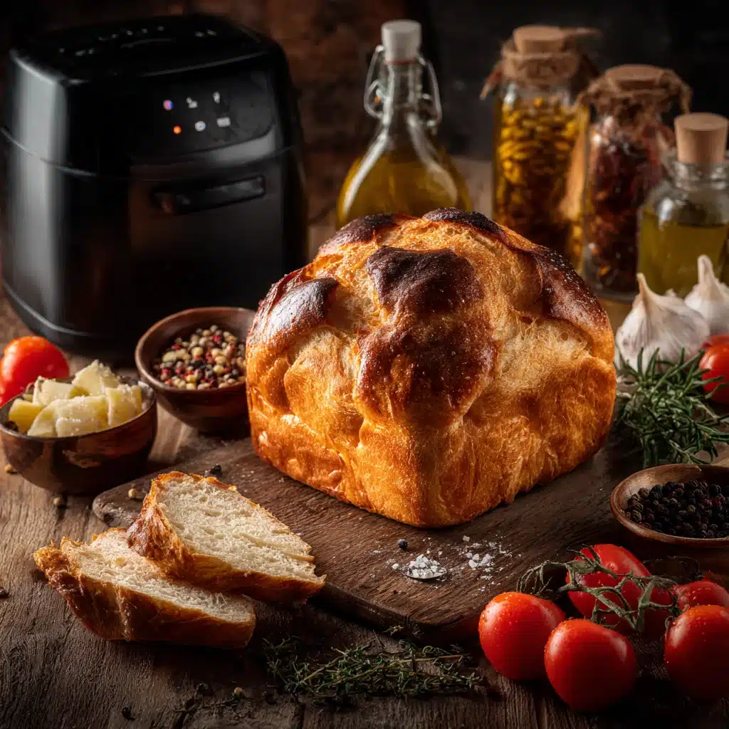 Crispy Air Fryer Bread in 30 Min | Easy Homemade Loaf 9 Air fryer bread loaf with ingredients