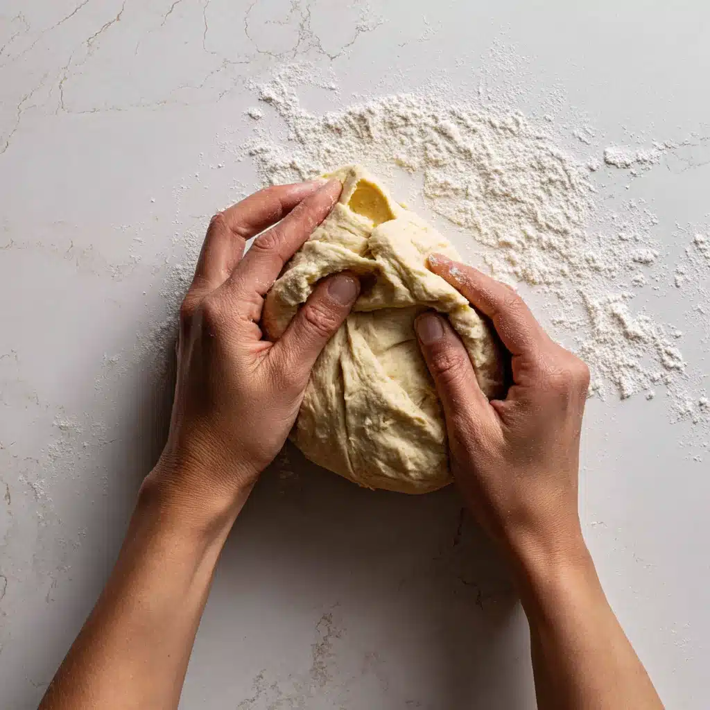 Easy Croissant Sourdough Bread Recipe – 7 Steps to Irresistible Layers 8 Folding chilled butter into sourdough dough for croissant layers