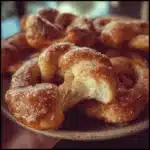 Cinnamon Sugar Soft Pretzels – 7 Reasons You’ll Love This Treat 3 Freshly baked cinnamon sugar soft pretzels on a wooden board