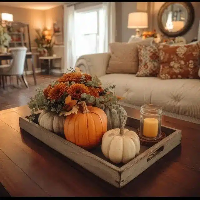Cozy Fall Living Room Decor ๐ | Pumpkin Centerpiece & Warm Autumn Vibes 1 Cozy fall living room decor with pumpkin centerpiece and autumn decor elements