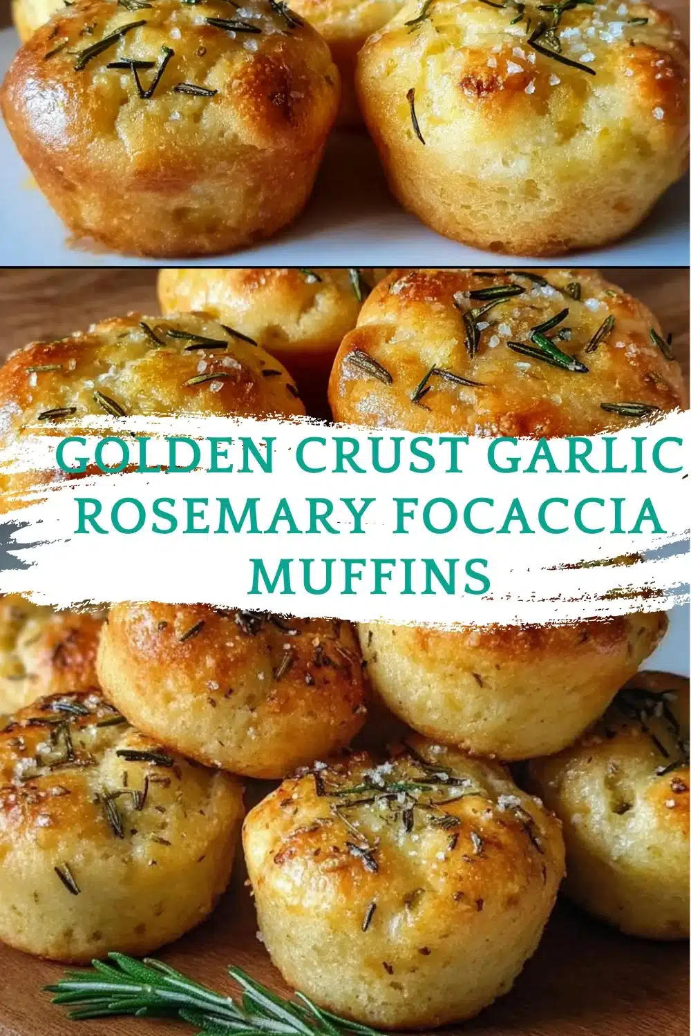 Golden Crust Garlic Rosemary Focaccia Muffins 1 Golden crust garlic rosemary focaccia muffins fresh out of the oven
