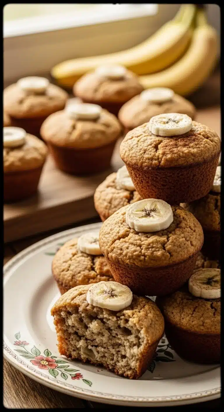 Healthy Greek Yogurt Banana Muffins 1 Healthy Greek Yogurt Banana Muffins fresh out of the oven on a cooling rack