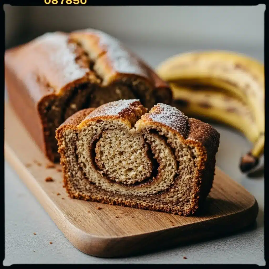 Delicious homemade cinnamon swirl banana bread baked to perfection