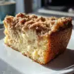 Sourdough Discard Coffee Cake , 5-Star Moist Recipe You’ll Love 6 Sourdough discard coffee cake slice with crumb topping
