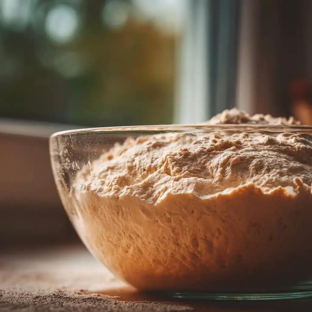 Sprouted sourdough dough during fermentation