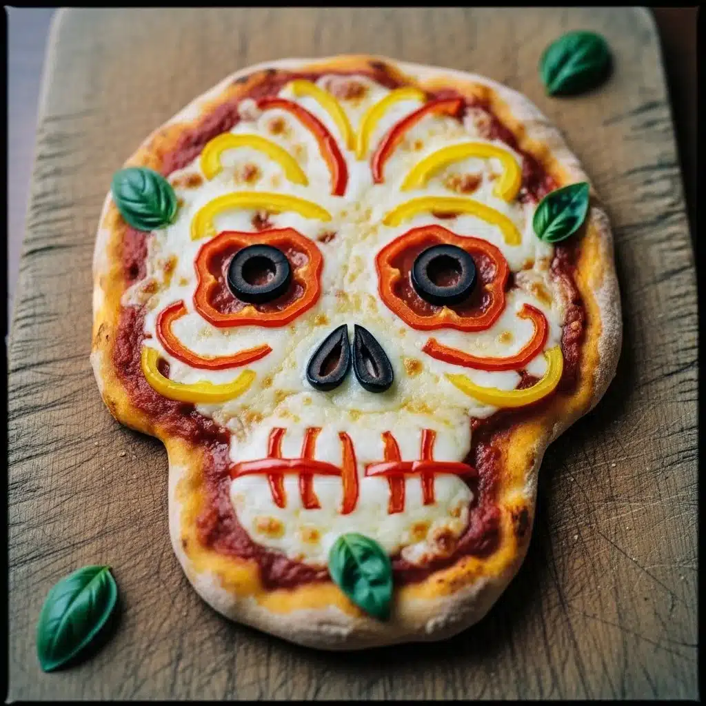 Sugar Skull Pizza 1 Colorful Sugar Skull Pizza celebrating Day of the Dead