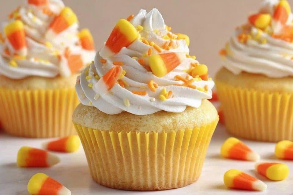 Candy Corn Cupcakes Recipe 7 Fun & Festive Halloween Treats with Marshmallow Frosting