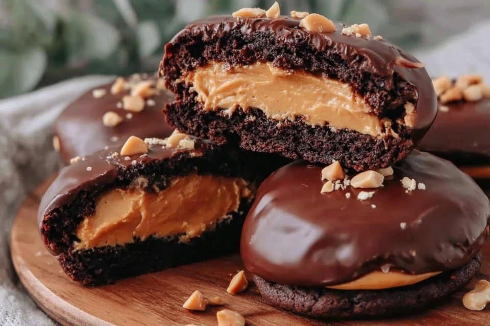 Chewy Buckeye Cookies with Peanut Butter and Chocolate Topping 5 Chewy Buckeye Cookies with Peanut Butter and Chocolate Topping