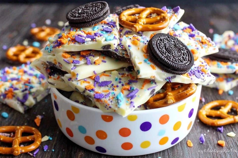 Easy Halloween Candy Bark
