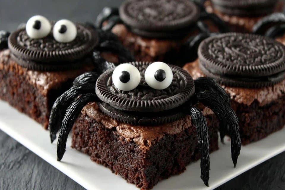 Easy Halloween Nutella Spider Brownies 5 Easy Halloween Nutella Spider Brownies