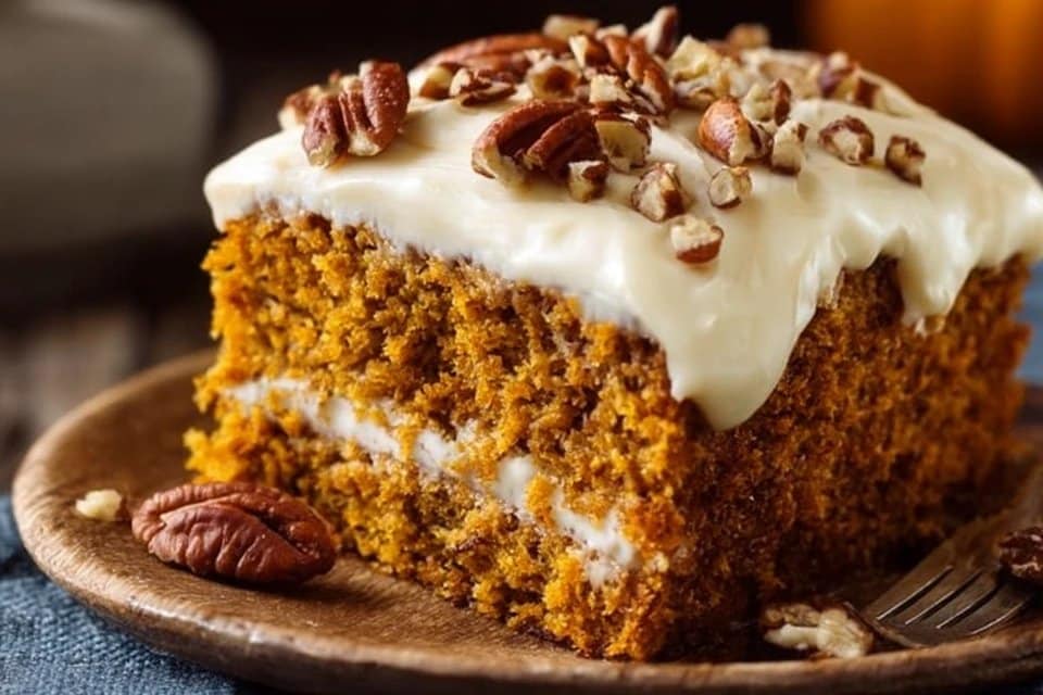 Moist Pumpkin Cake with Maple Cream Cheese Frosting 5 Moist Pumpkin Cake with Maple Cream Cheese Frosting