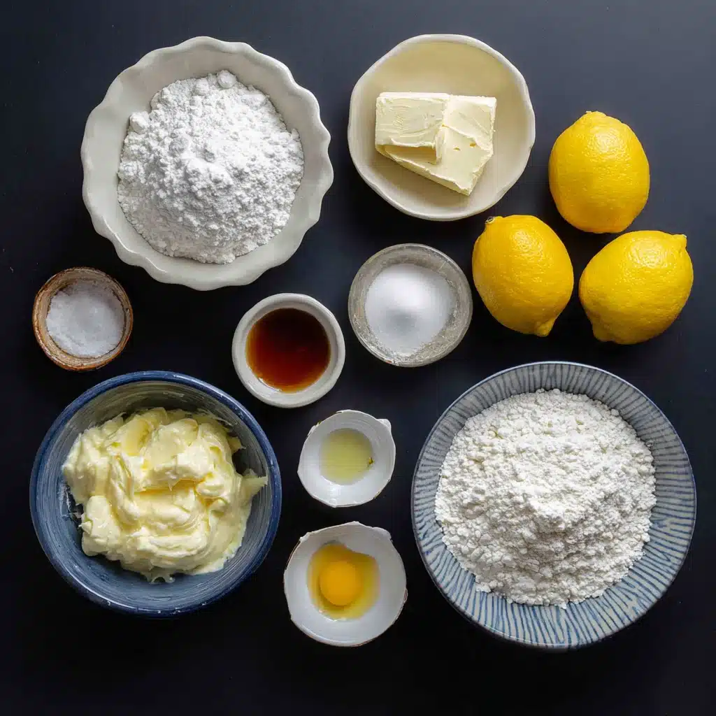 Baby Lemon Impossible Pie – 1 Irresistible Recipe for Sunshine Bliss 6 Ingredients for Baby Lemon Impossible Pie including lemons, flour, sugar, and eggs