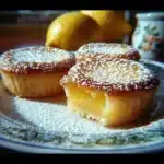 Baby Lemon Impossible Pie , 1 Magical Recipe That Delights 3 Delicious Baby Lemon Impossible Pies topped with fresh lemon zest.