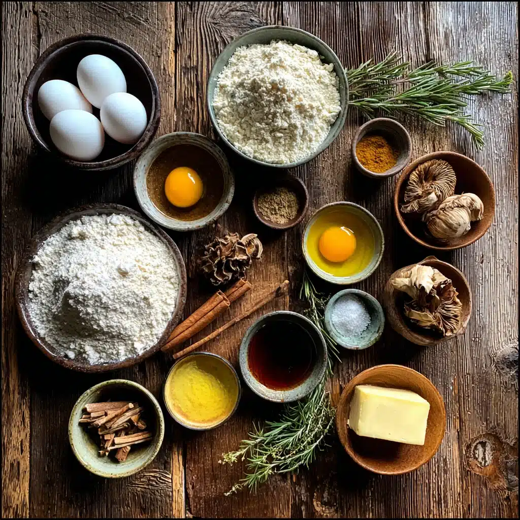 Cauldron Cookies , 7 Enchanting Reasons You’ll Love This Savory Treat 7 Ingredients for Cauldron Cookies arranged in small bowls