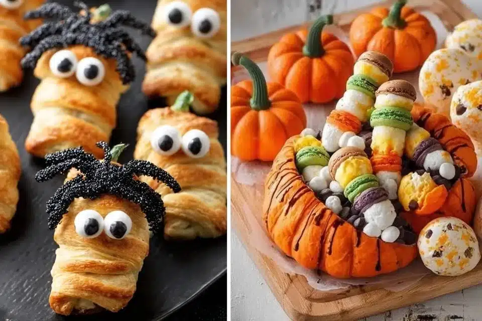 Easy and Tasty Halloween Appetizers: 5 Delicious Ideas 2 A platter of easy Halloween appetizers including spooky-themed treats.