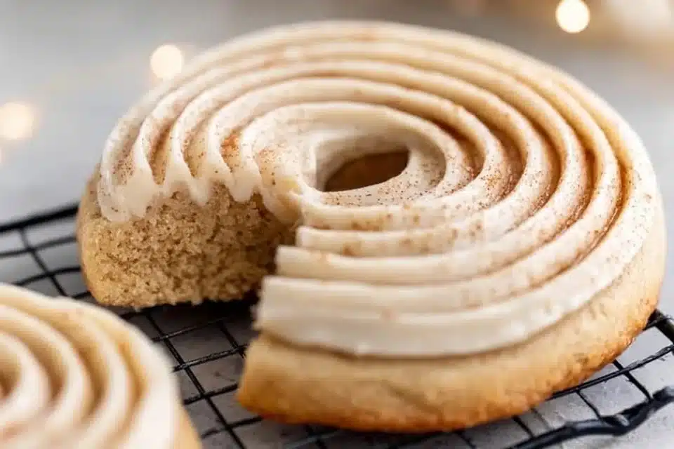 Easy apple crisp cookie cups with a cinnamon oatmeal topping ready to serve.
