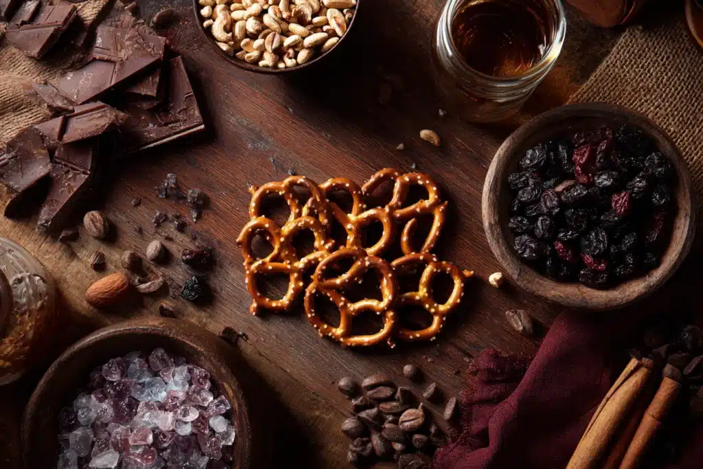 Halloween Bat Wing Chocolate Pretzel Mix , 5 Easy Steps 6 Halloween Bat Wing Pretzel Mix Ingredients