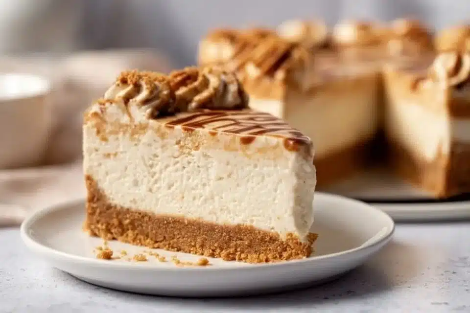 The Ultimate No Bake Biscoff Cheesecake Recipe – A Delightful Treat 2 Delicious no bake Biscoff cheesecake topped with Biscoff cookie crumbles