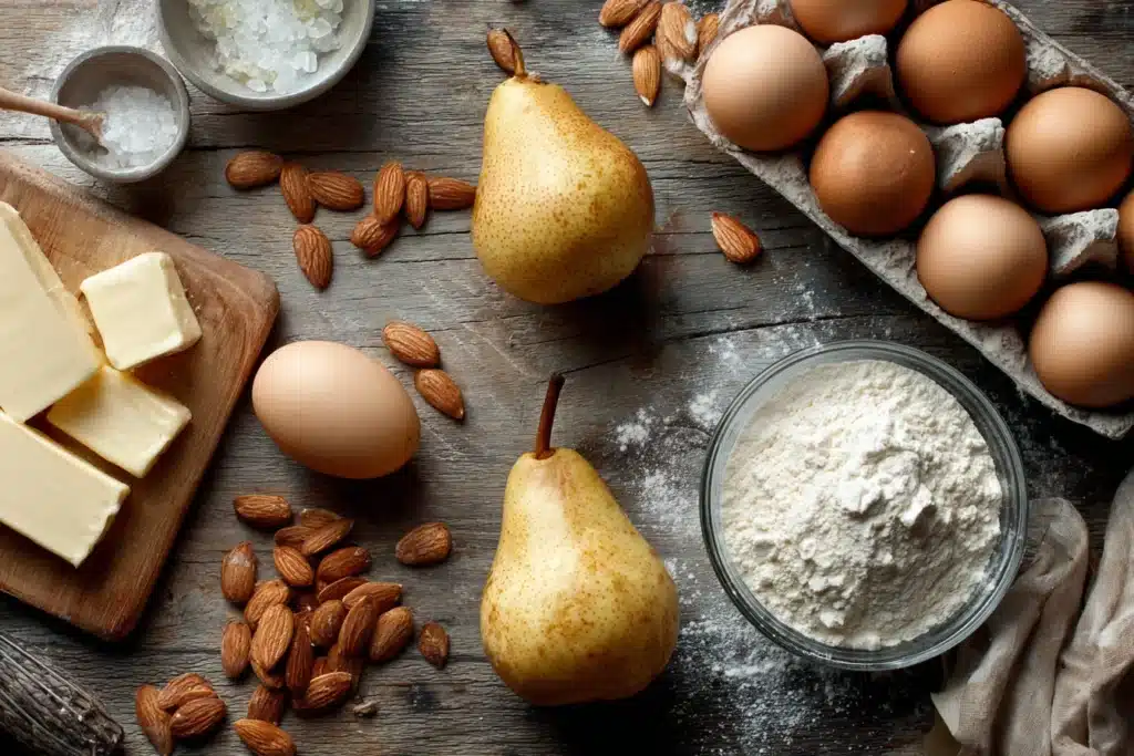 Pear Tart with Almonds Ingredients