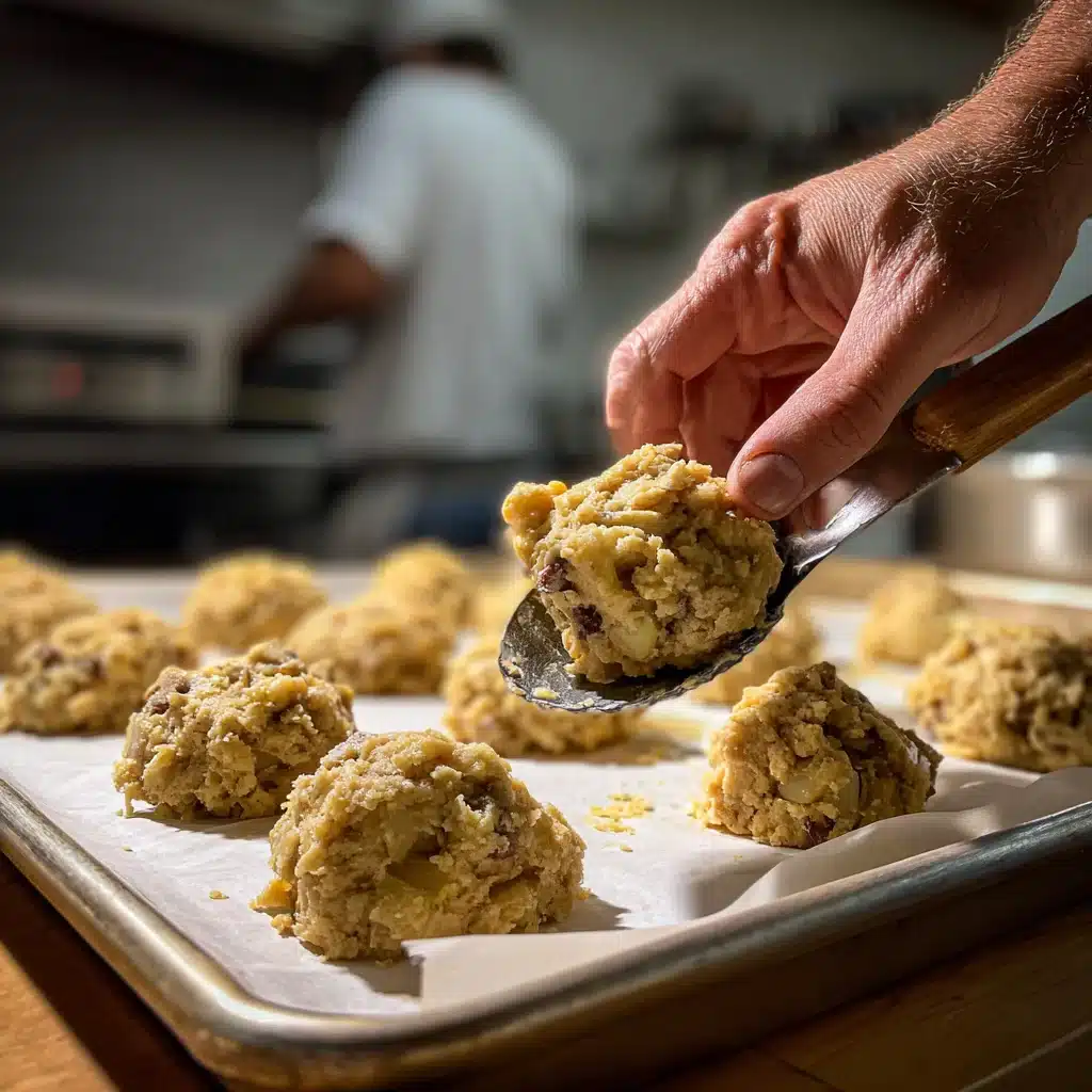 Pineapple Upside-Down Cookies , 7 Sweet Reasons to Bake Today 8 Scooping pineapple cookie dough onto a baking tray