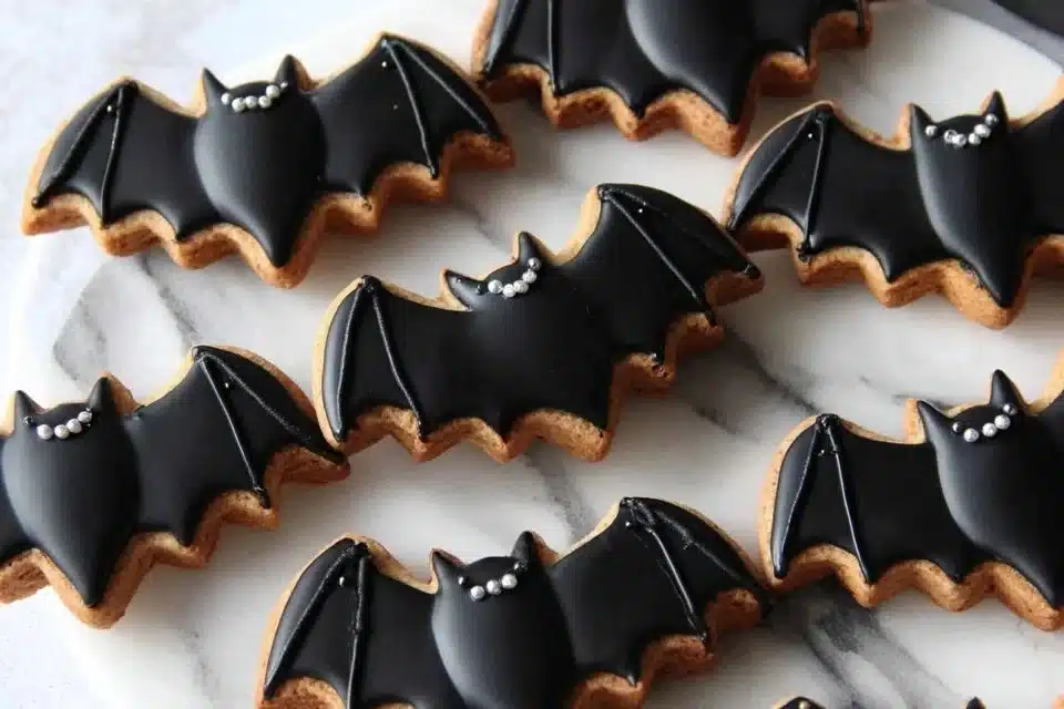 Soft Halloween sugar cookies decorated with colorful buttercream frosting
