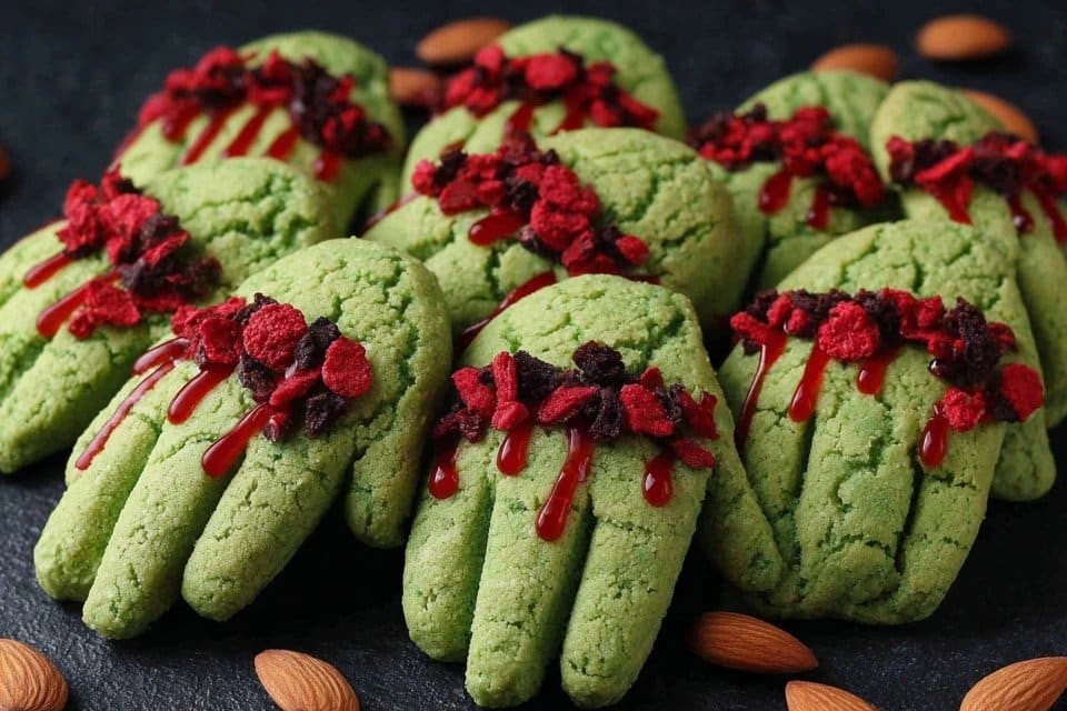 spooky witch finger cookies
