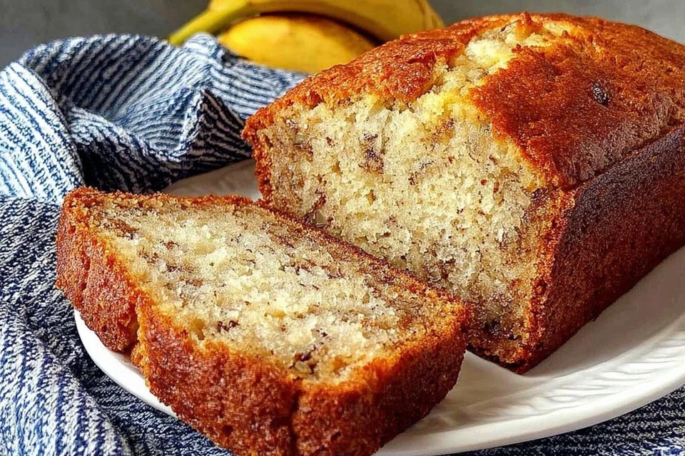 Moist Classic Baked Banana Bread