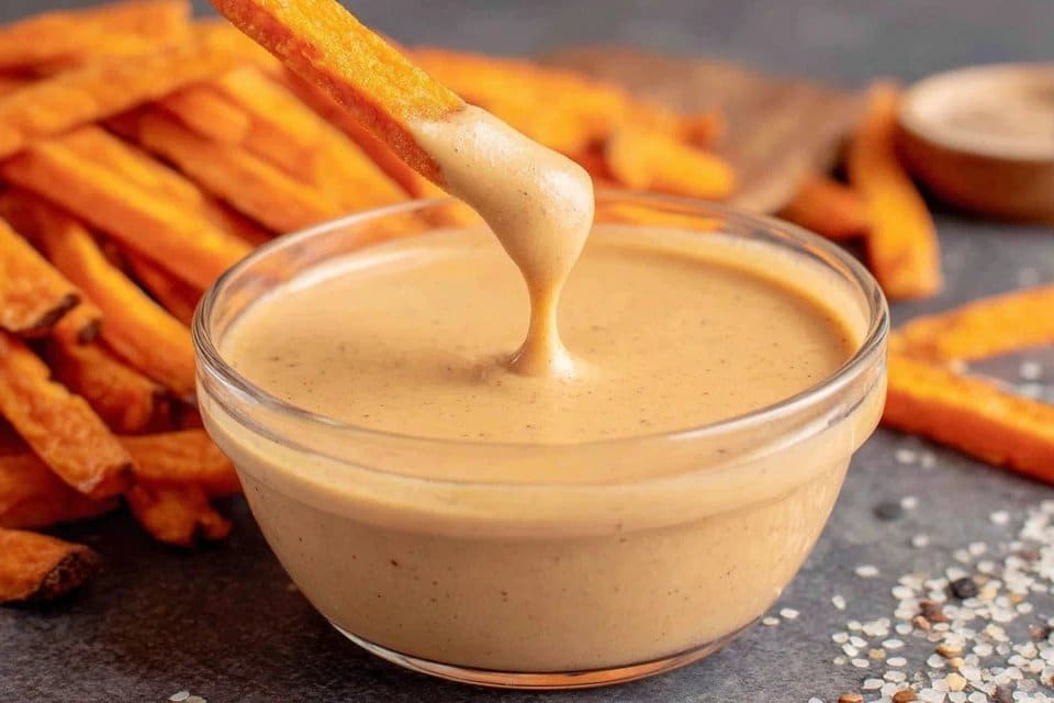 Crispy Baked Sweet Potato Fries with Chipotle Lime Dip