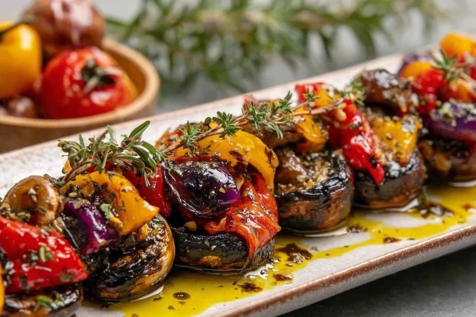 Easy BBQ Grilled Vegetables with Lemon Herb Garlic Marinade