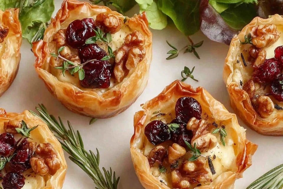 Easy Cranberry Brie Bites – 3 Ingredient Holiday Hit