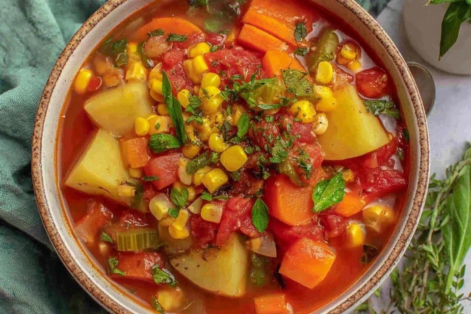 Easy Crock Pot Vegetable Soup