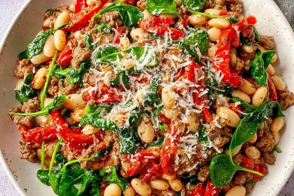 Easy Italian Turkey Skillet with Zucchini and Spinach A Comforting Family Favorite
