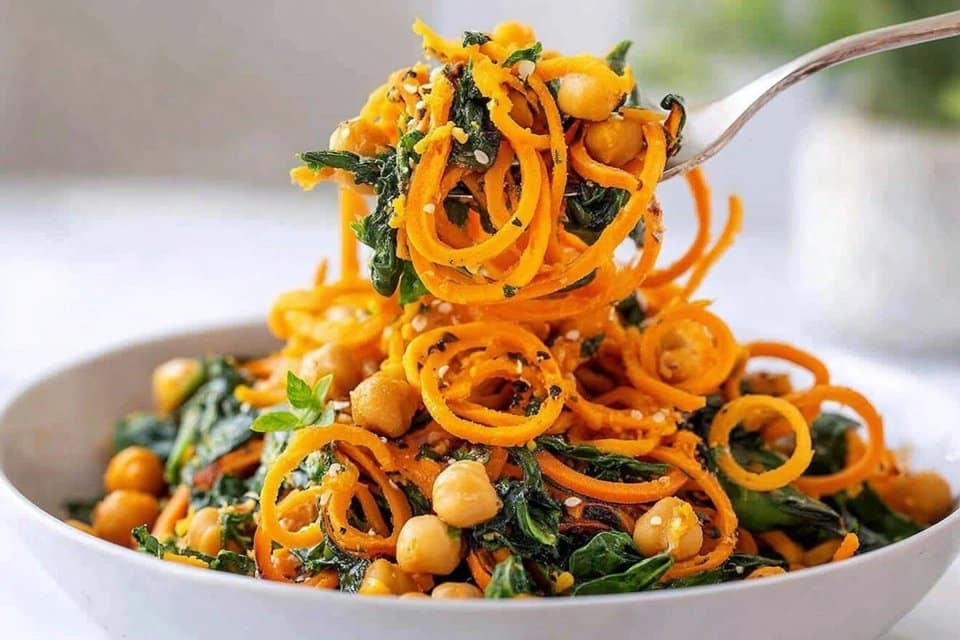 Easy Turmeric Sweet Potato Pasta Salad with Chickpeas A Delicious Twist on Comfort Food