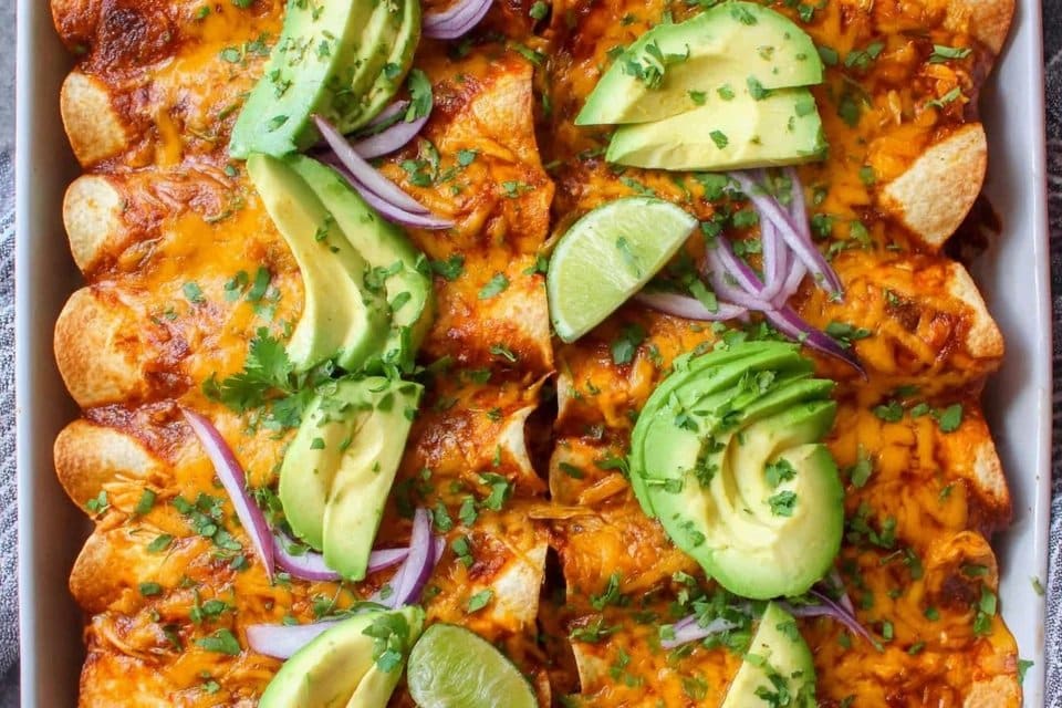 Easy Vegetarian Enchiladas with Sweet Potato and Black Beans