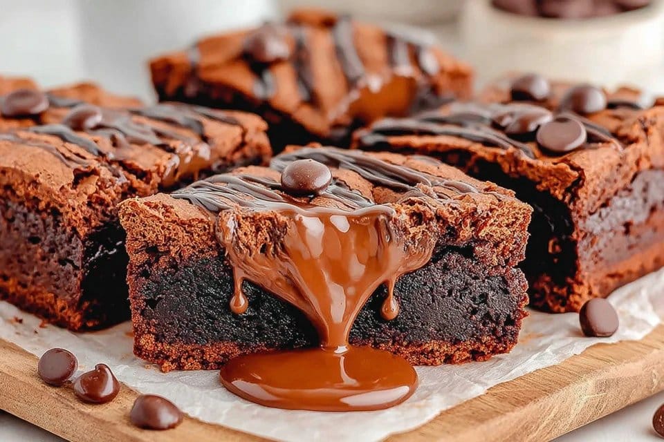 Fudgy Chocolate Pumpkin Brownies