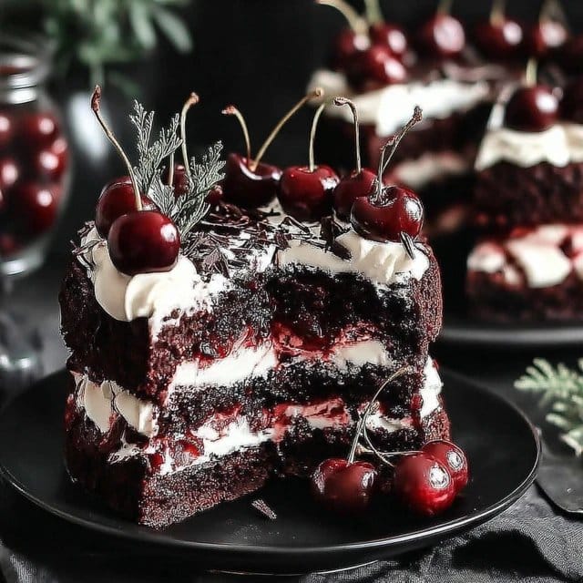 Indulge in the Ultimate Black Forest Cheesecake