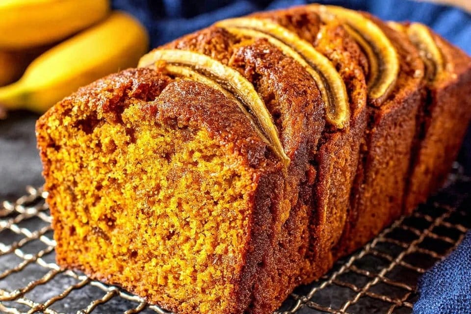 Moist Pumpkin Banana Bread