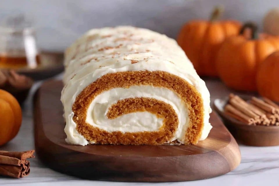 Pumpkin Spice Roll Cake