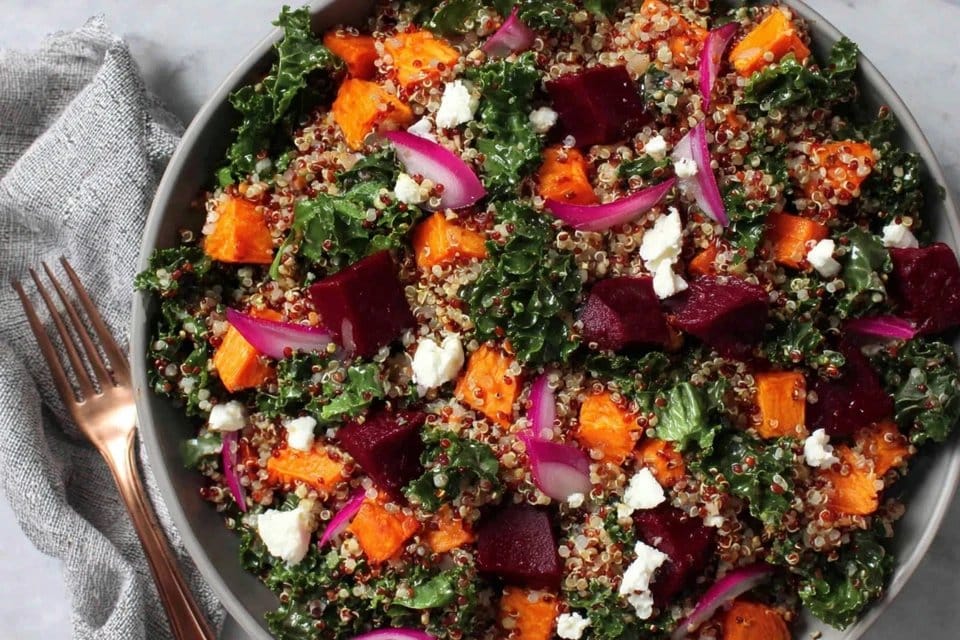 Roasted Sweet Potato Beet Salad with Quinoa and Feta The Ultimate Comfort Food Delight