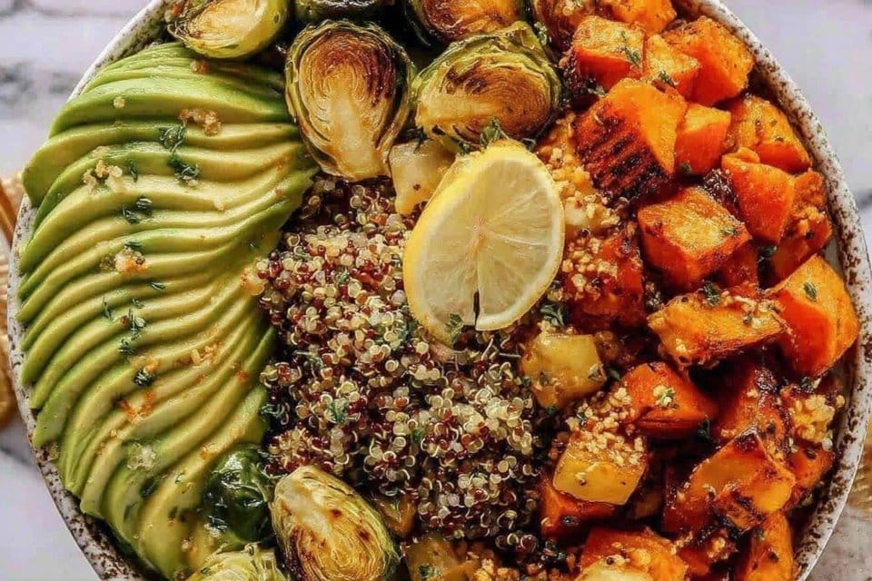 Roasted Veggie Quinoa Power Bowls with Maple Chipotle Sauce 5 Roasted Veggie Quinoa Power Bowls with Maple Chipotle Sauce