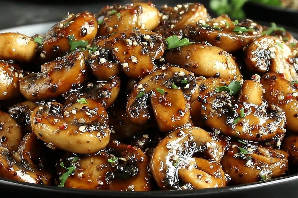Savory Delight Easy Black Pepper Chicken with Mushrooms