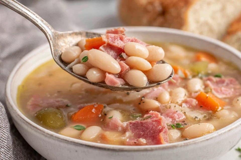 Slow Cooker White Bean and Ham Soup Recipe