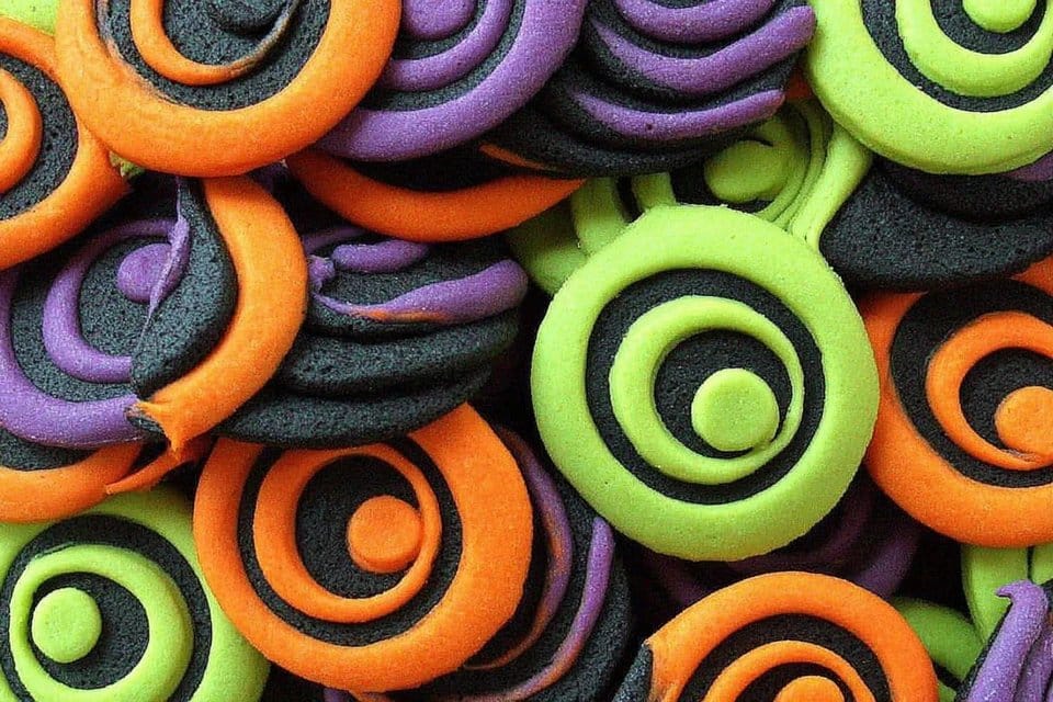 Spooky Halloween Pinwheel Sugar Cookies 5 Spooky Halloween Pinwheel Sugar Cookies
