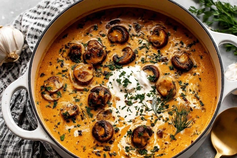 The Best Creamy Hungarian Mushroom Soup Youll Ever Make